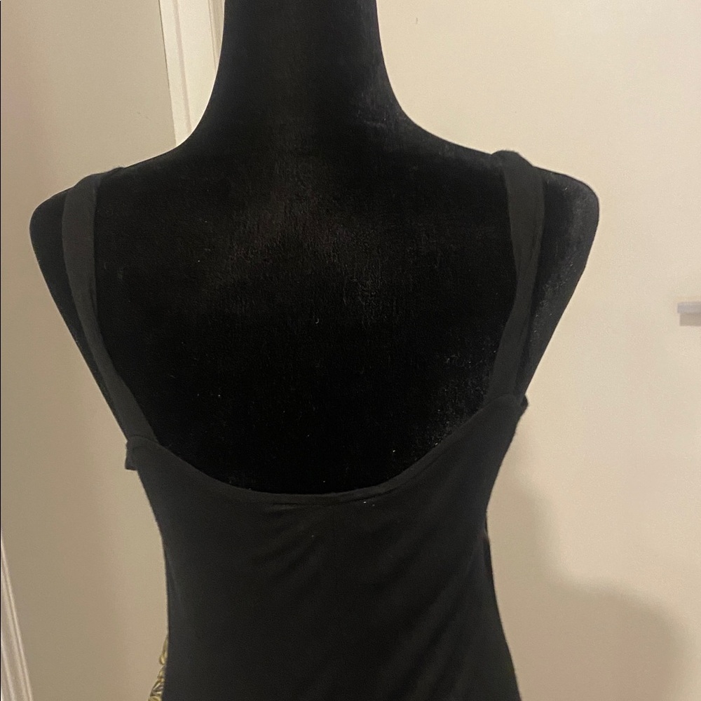 TANGO MANGO Summer sleeveless Black & Green Ruffle Dress Size Medium - Picture 10 of 16
